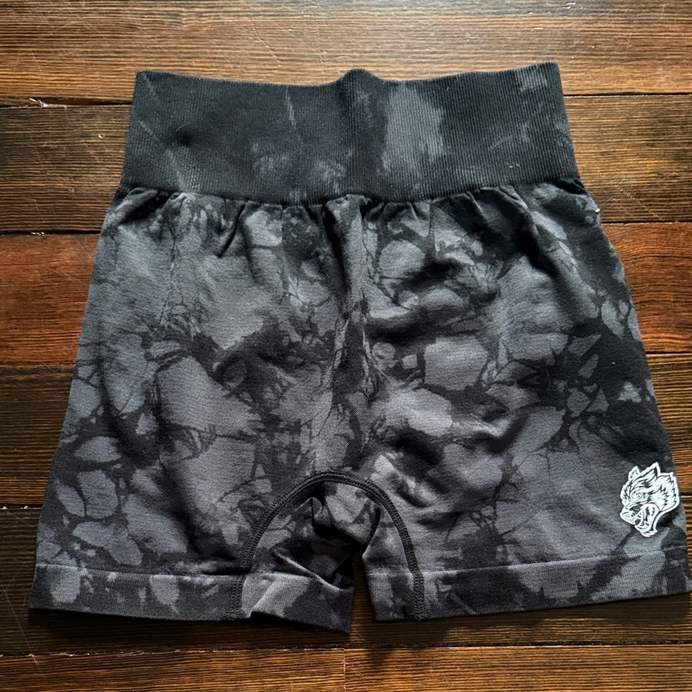 Darc Sport Black Tie-Dye Athletic Shorts
